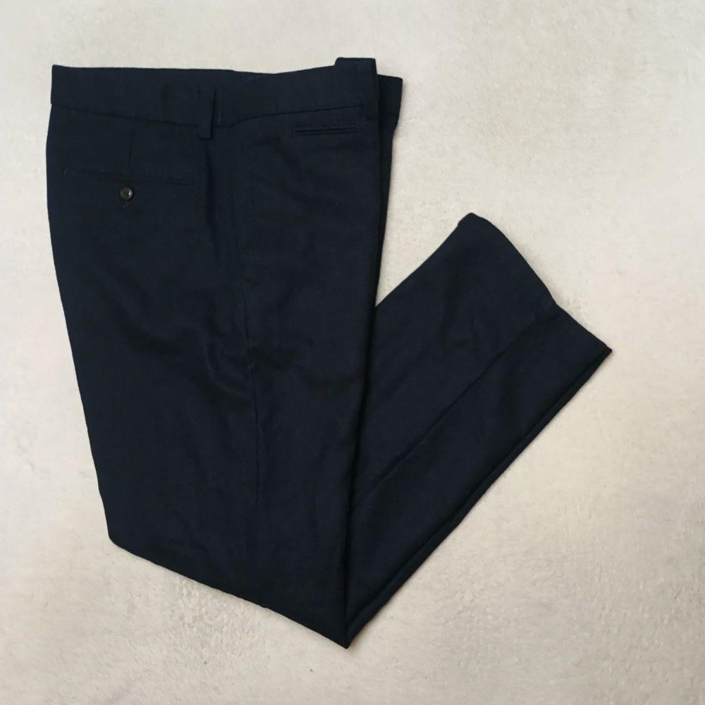 Banana Republic Pants Men 34x30 Navy AIden Fit Nove Fides Wool Blend Dress Flat